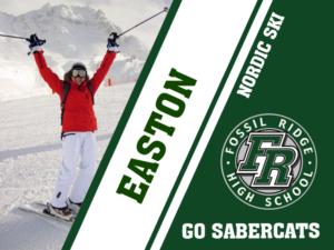 Fossil Ridge High School Nordic Ski yard signs