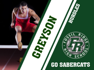 Fossil Ridge High School Track yard signs