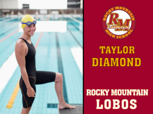 Rocky Mountain High School Swimming yard sign