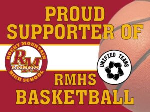 Rocky Mountain High School Unified Basketball yard sign