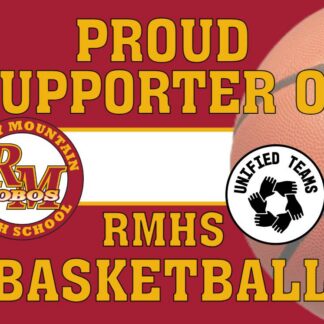 Rocky Mountain High School Unified Basketball yard sign