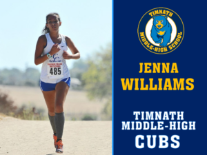 Timnath Middle High School Cross Country yard sign