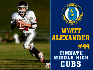 Timnath Middle High School Football yard sign