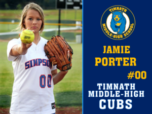 Timnath Middle High School Softball yard sign