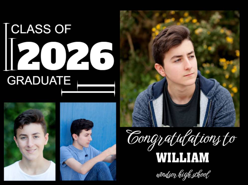 graduation photo yard signs