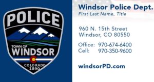 Town of Windsor business cards
