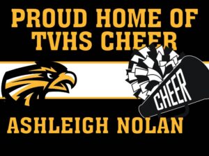 Thompson Valley High School cheer yard signs