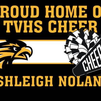 Thompson Valley High School cheer yard signs