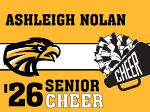 Thompson Valley High School cheer yard signs
