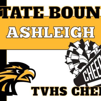 Thompson Valley High School cheer yard signs