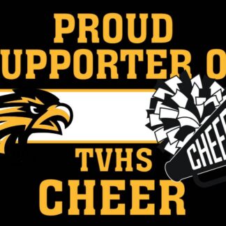Thompson Valley High School cheer yard signs