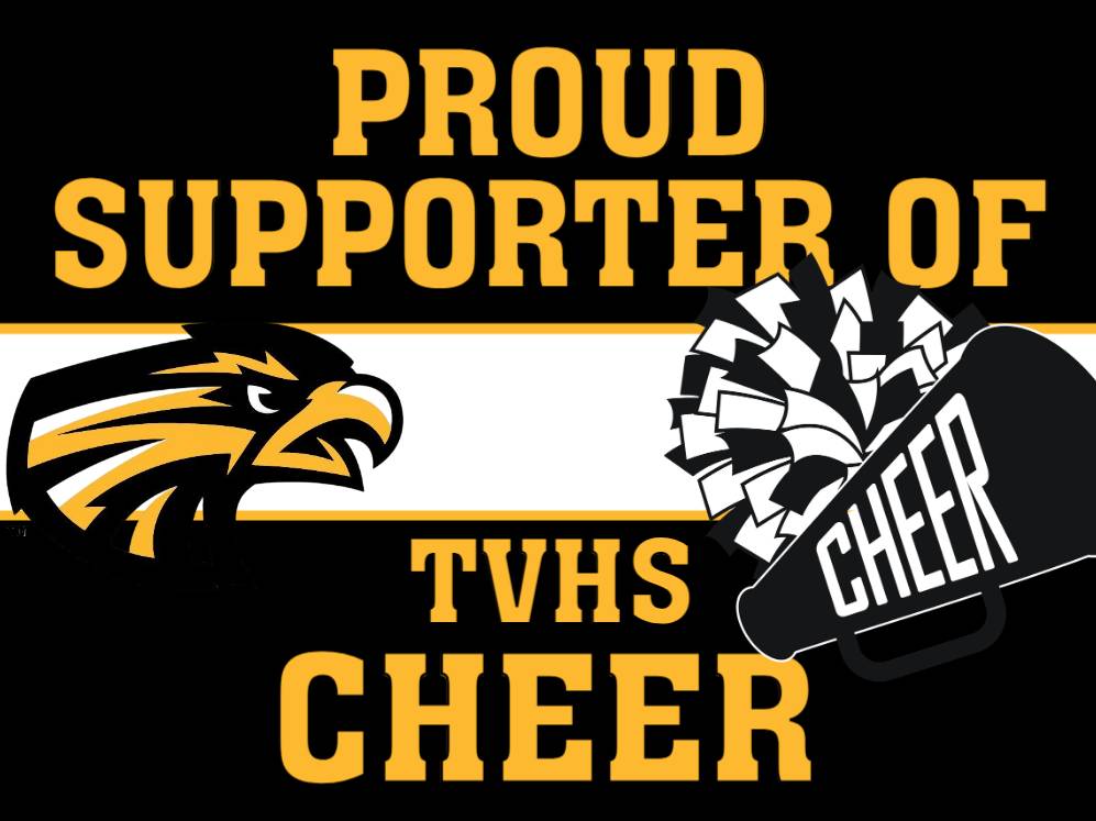 Thompson Valley High School cheer yard signs