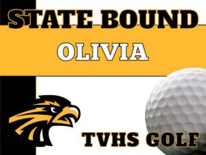 Thompson Valley High School Golf yard sign