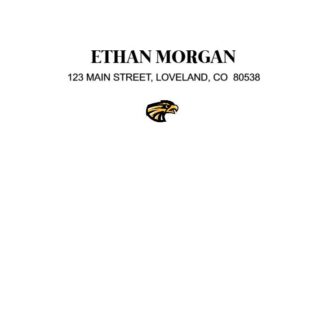 Thompson Valley High School logo envelopes