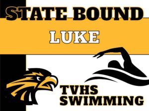 Thompson Valley High School Swimming yard signs