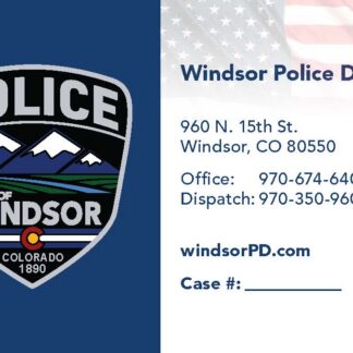 town of windsor police department business cards
