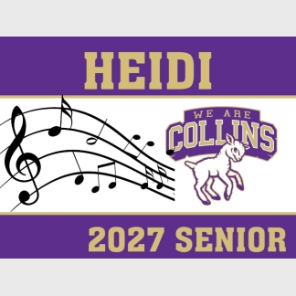Fort Collins High School Band yard sign