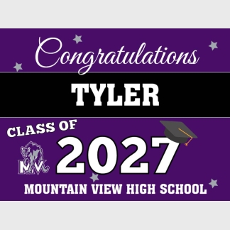 Mountain View High School graduation yard signs