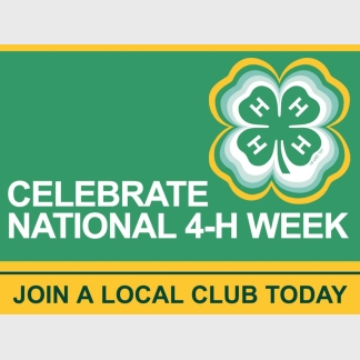celebrate national 4-h week yard sign