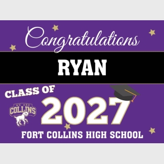 Fort Collins High School graduation yard signs