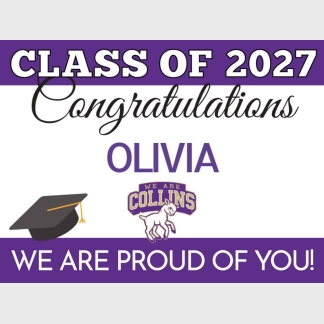 Fort Collins High School graduation yard signs