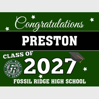 Fossil Ridge High School graduation yard signs