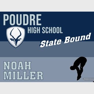 Poudre High School diving state yard sign