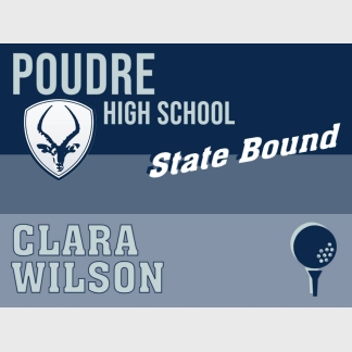 Poudre High School golf state yard sign