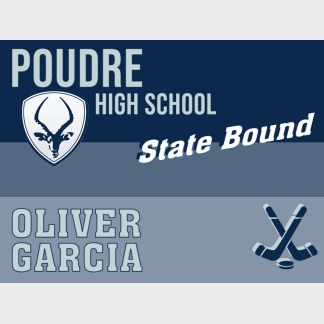 Poudre High School hockey state yard sign