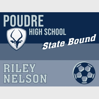 Poudre High School soccer state yard sign
