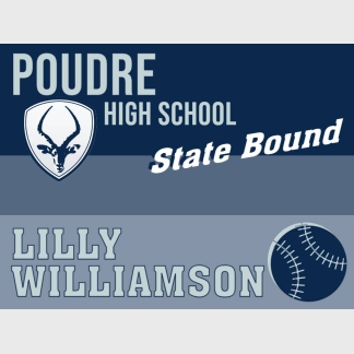 Poudre High School softball state yard sign