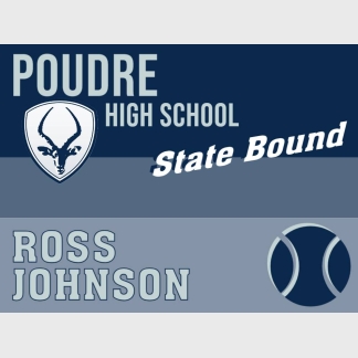 Poudre High School tennis state yard sign
