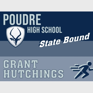 Poudre High School track state yard sign