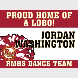 Rocky Mountain High School dance team yard sign