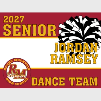 Rocky Mountain High School dance team yard sign