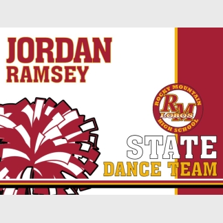 Rocky Mountain High School dance team yard sign