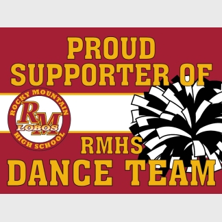 Rocky Mountain High School dance team yard sign