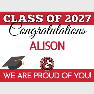 Eaton High School graduation yard signs